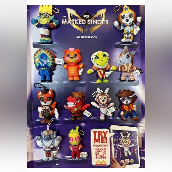 McDonald’s Happy Meal Masked Singer Toy #1 White Tiger,Brand New Sealed Package - Picture 3 of 3